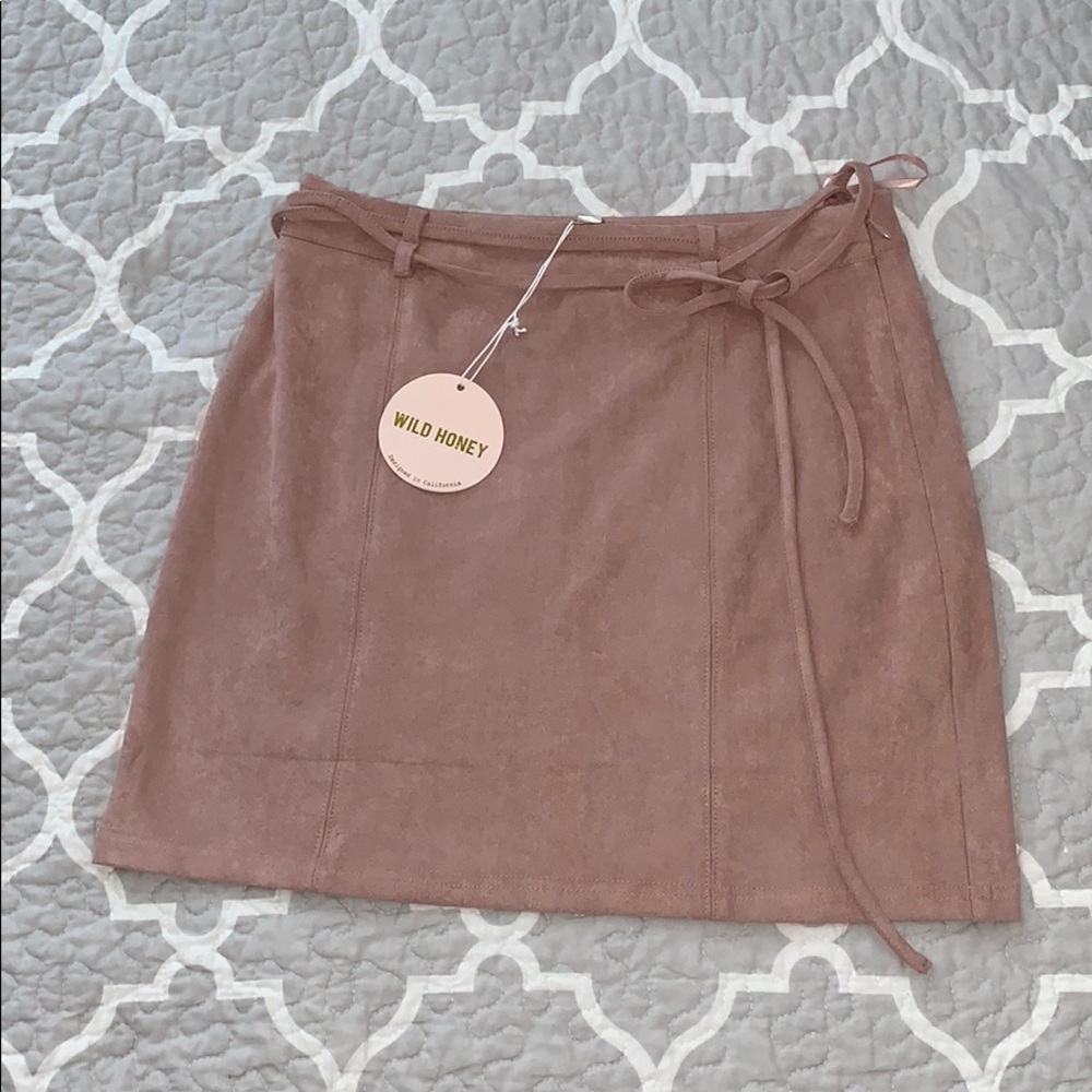 Suede skirt